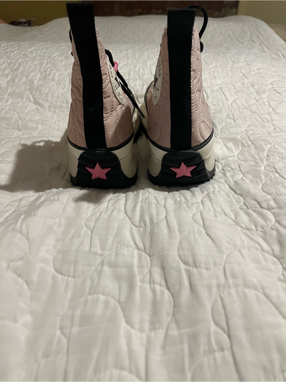 Converse Women's High-Top Sneakers in Pink, Black and White - Picture 4 of 8